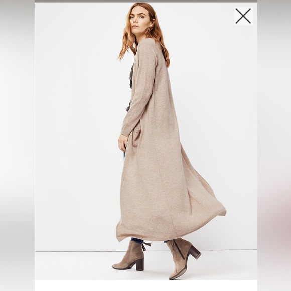 Brand new, sold out Garnet Hill 💯% Cashmere Easy Duster Black - Picture 7 of 9